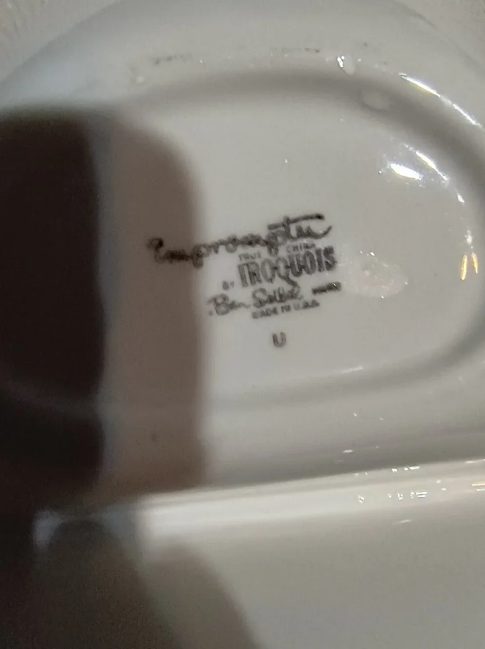 Iroquois Impromptu Ben Seibel 12 inch Bridal White Divided Serving Bowl